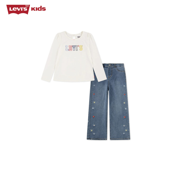 Levi's Girls 2-Piece Long Sleeve T-Shirt & Jeans Set (Little Kids)