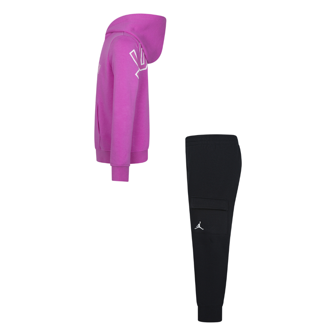 Jordan Girls 2-Piece Y2K Pullover Hoodie & Cargo Pants Set (Little Kids)