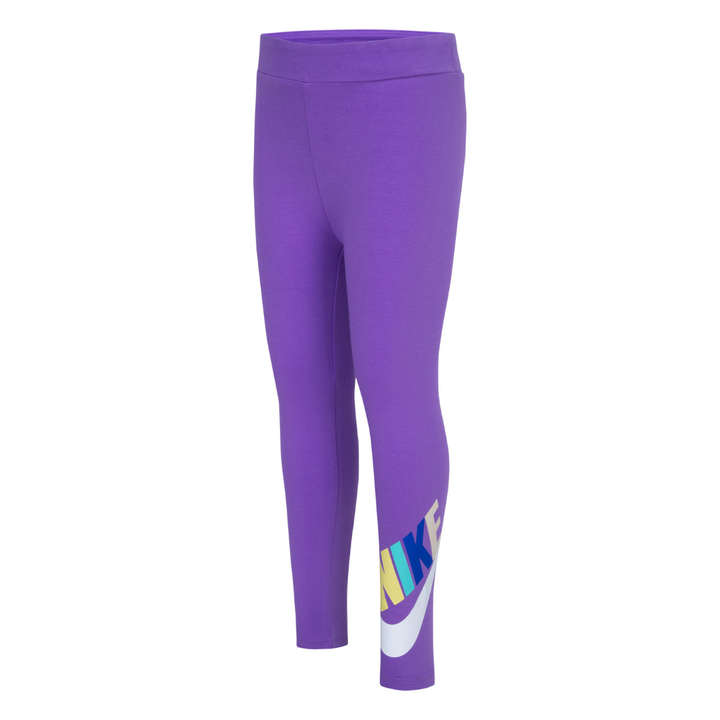 Nike Girls Club HBR High Rise Purple Leggings (Little Kids)