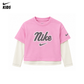 Nike Girls Juxta 2-Fer T-shirt (Little Kids)