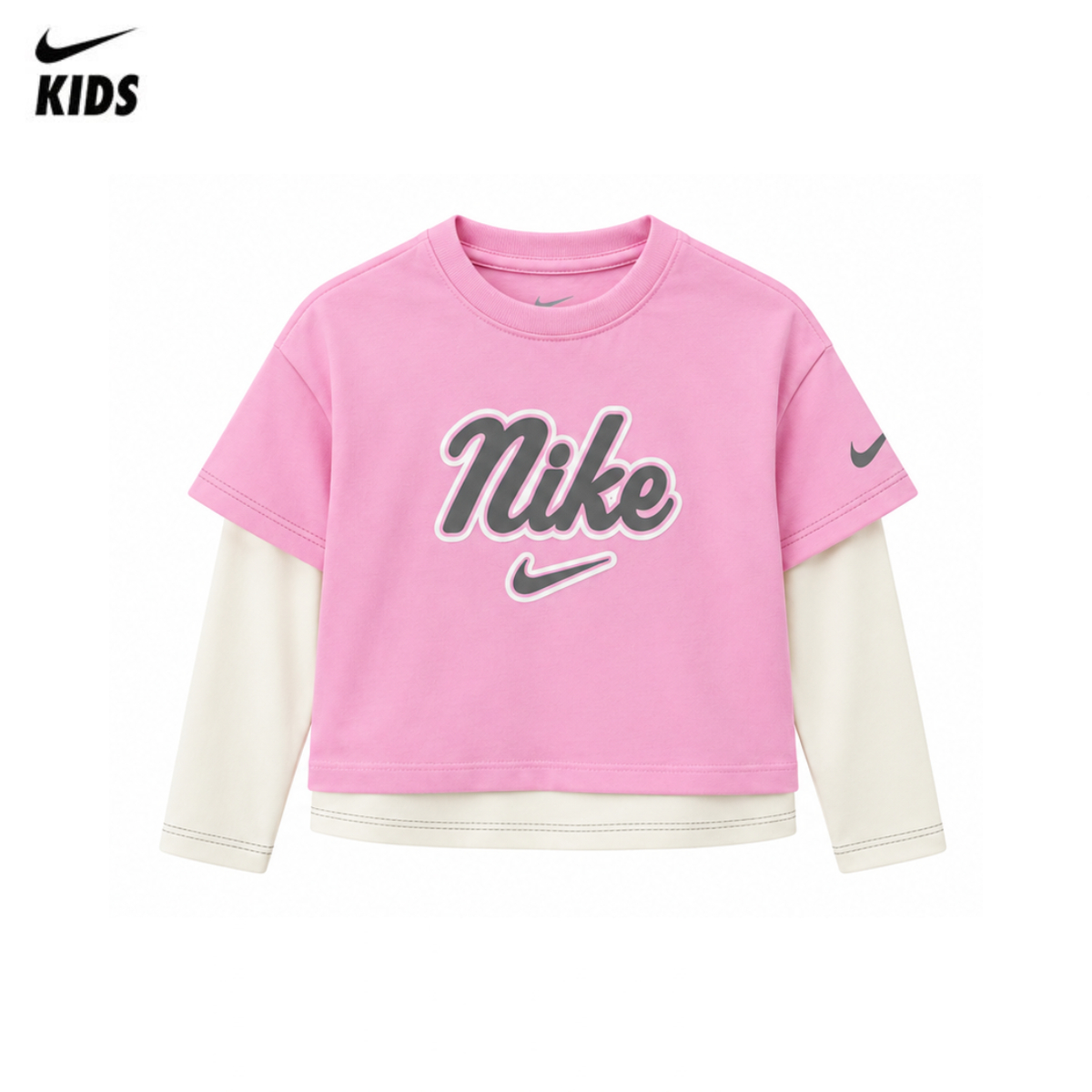 Nike Girls Juxta 2-Fer T-shirt (Little Kids)
