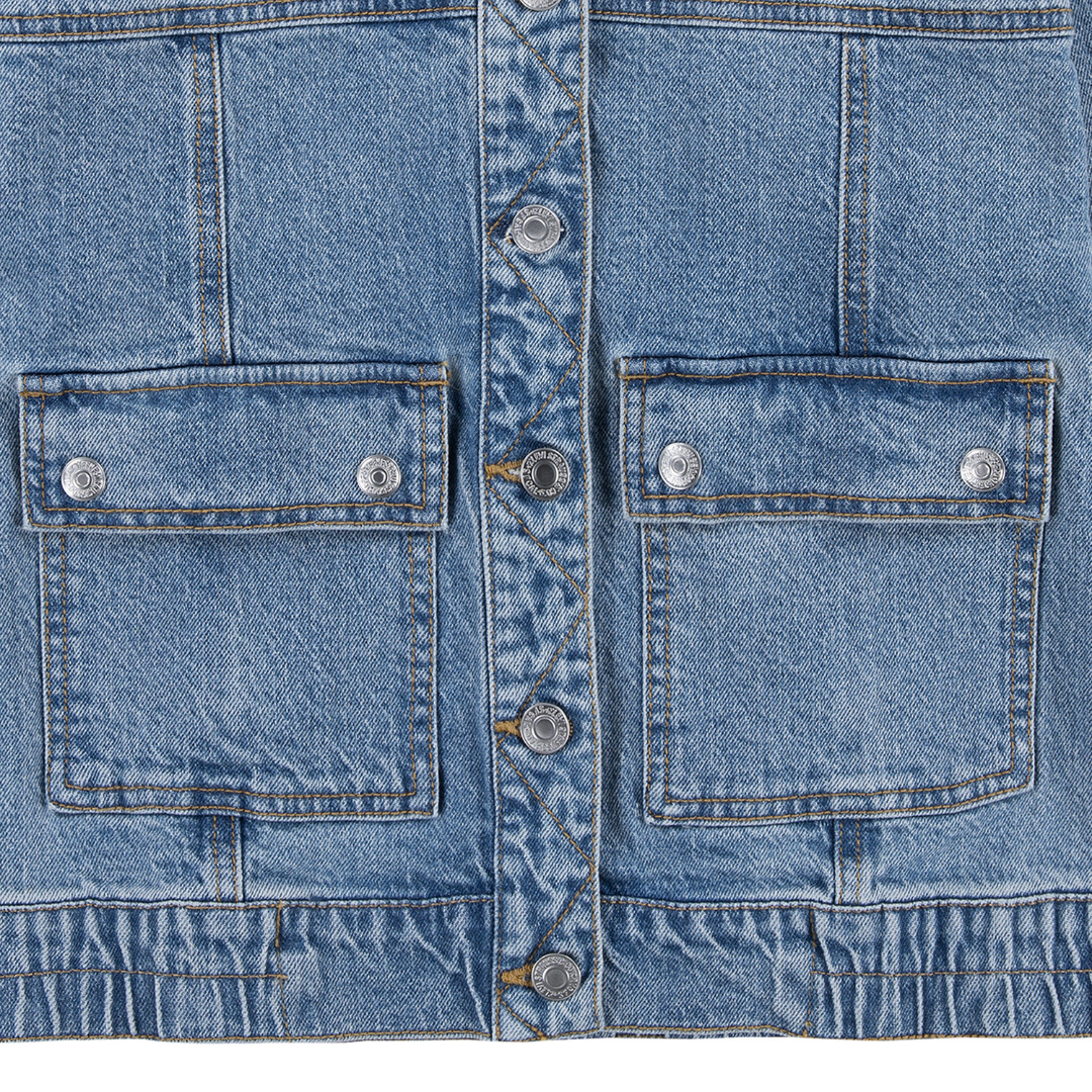 Levi's Girls Sherpa Collar Denim Jacket (Big Kids)