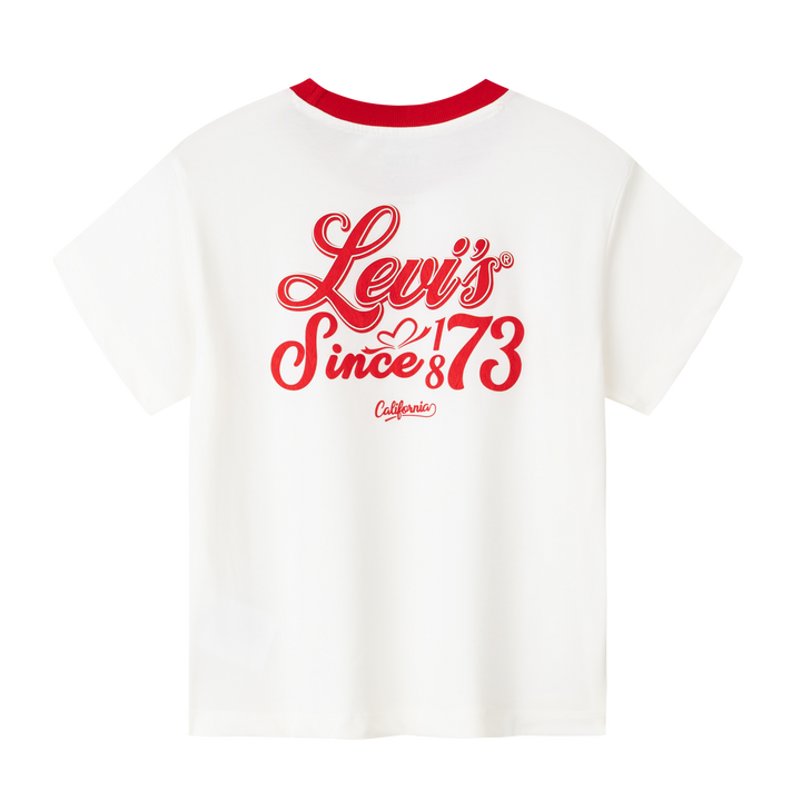 Levi's Girls Sugar Swizzle Cotton White T-Shirt (Big Kids)