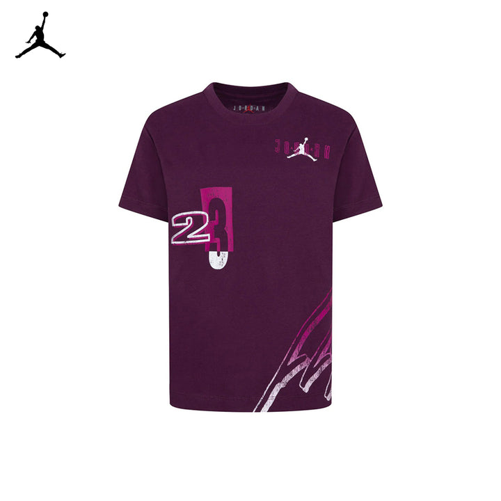 Jordan Girls 23 Spot Up Shooter Purple T-Shirt (Big Kids)