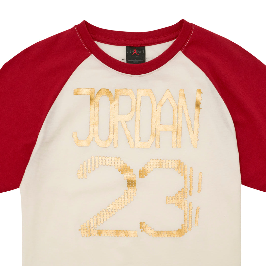 Jordan Girls CNY Collection 23 Red Raglan Long Sleeve T-Shirt (Big Kids)
