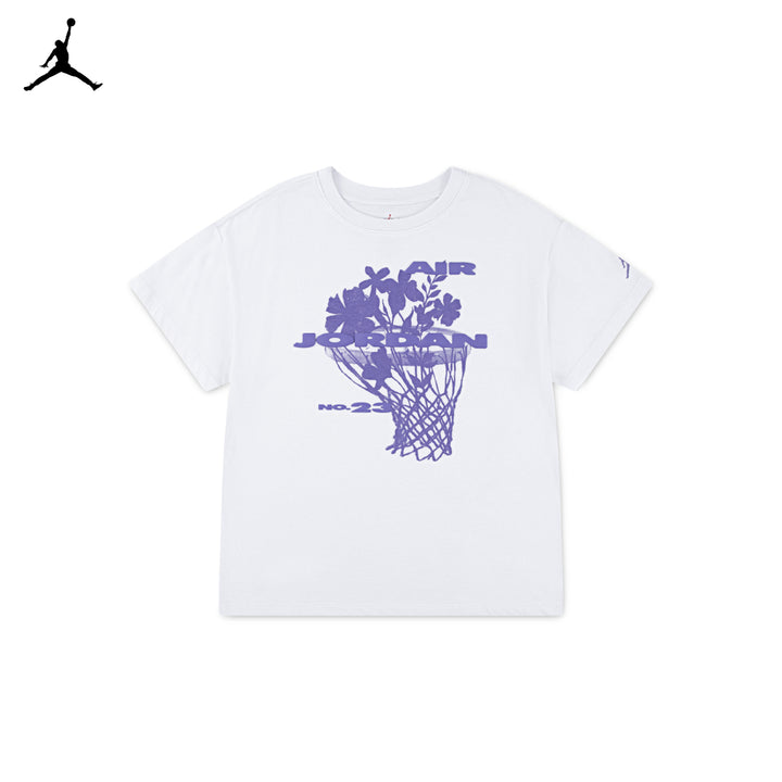 Jordan Girls 23 Flowers T-Shirt (Big Kids)