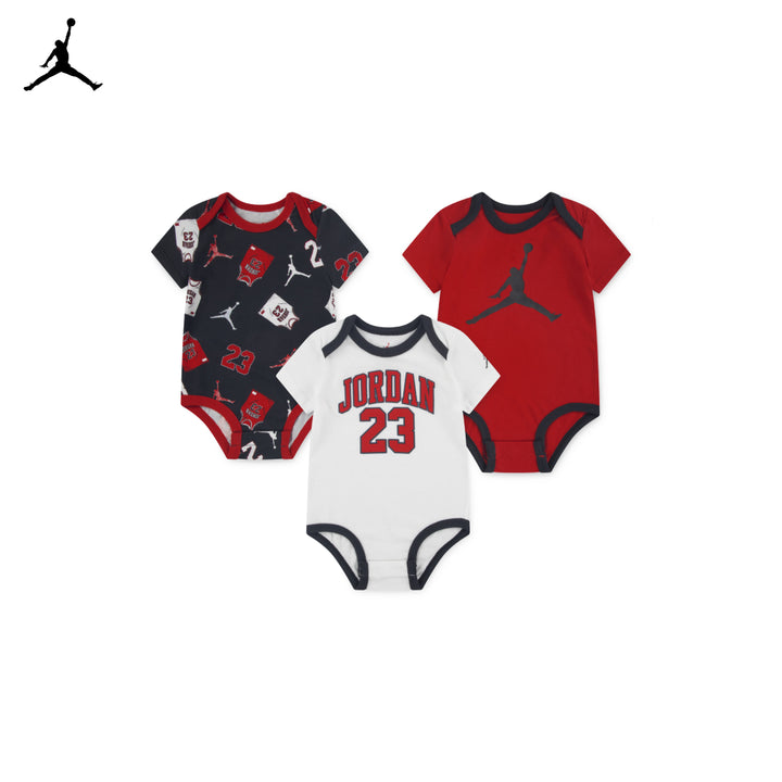 Jordan 3-Pack MJ Jersey Bodysuit Set (Newborn)