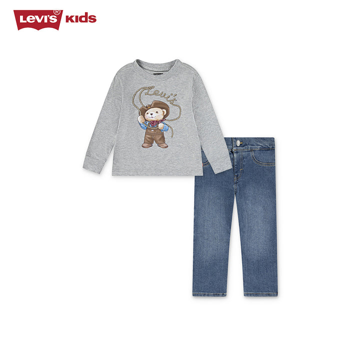 Levi's Boys 2-Piece Cowboy T-Shirt & Denim Jeans Set (Toddler)