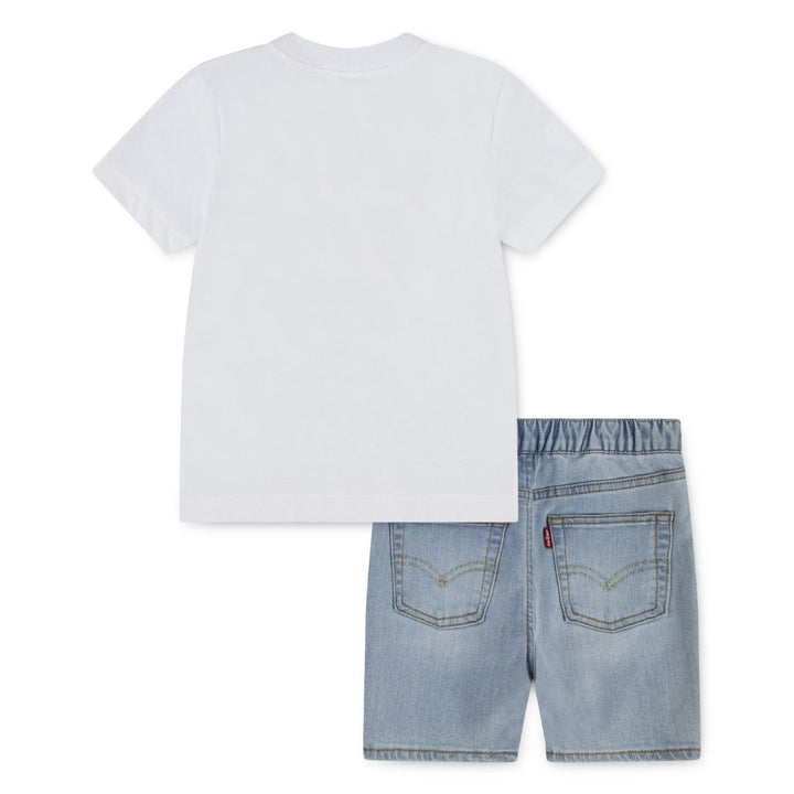 Levi's Boys 3D Sailing Denim Set Bright White (Toddler)