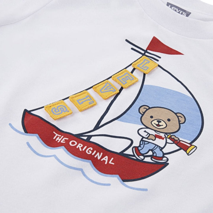 Levi's Boys 3D Sailing Denim Set Bright White (Toddler)