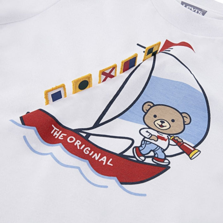 Levi's Boys 3D Sailing Denim Set Bright White (Toddler)