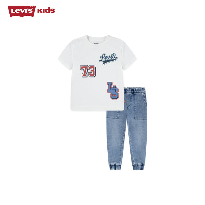 Levi's Boys 2-Piece Moto Patch T-Shirt & Denim Jeans Set (Toddler)