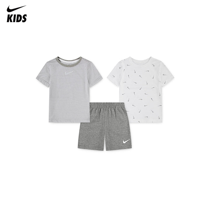 Nike 3-Piece Be Stripe Swooshfetti T-Shirts & Shorts Set (Toddler)
