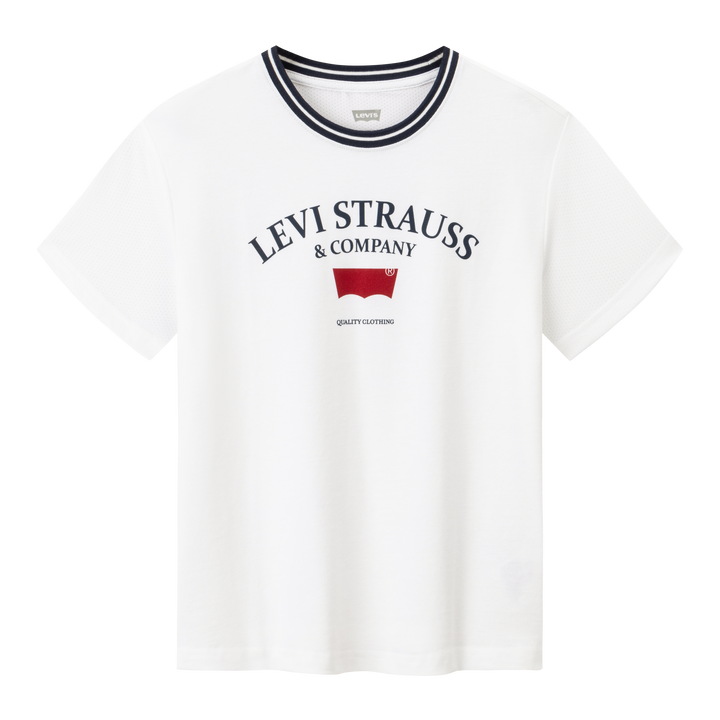 Levi's Boys Cotton Spandex Cool Feeling Pique White T-Shirt (Little Kids)