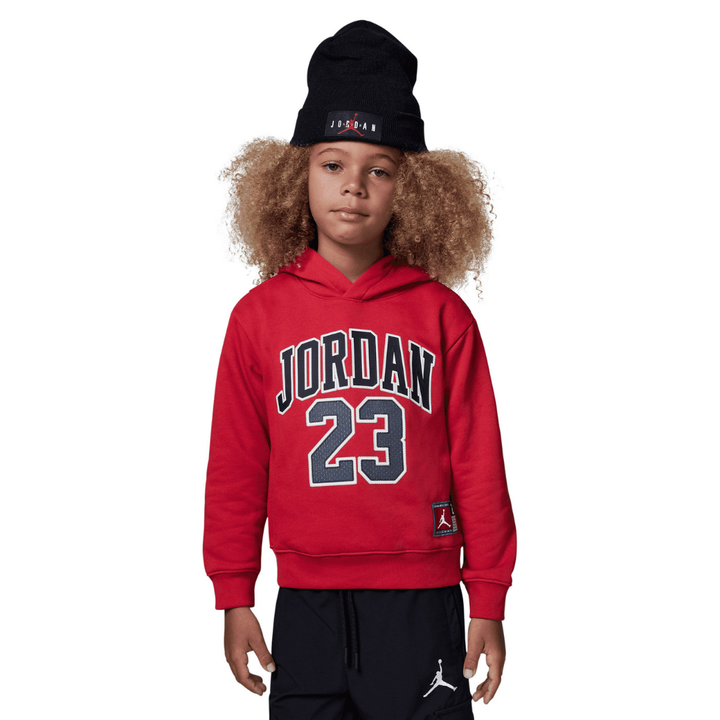 Jordan HBR Fleece Red Pullover Hoodie (Big Kids)