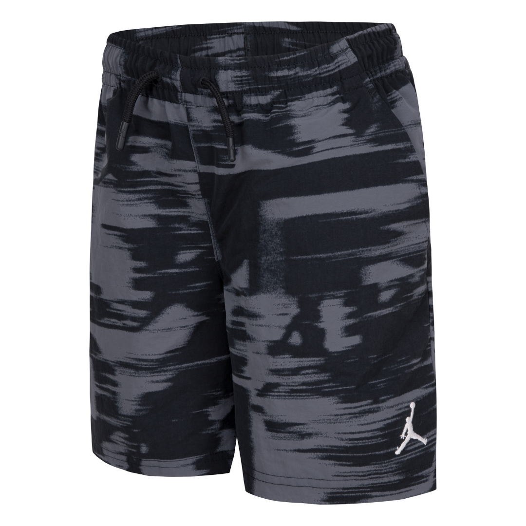 Jordan Boys MJ Flight MVP AOP Black Shorts (Little Kids)