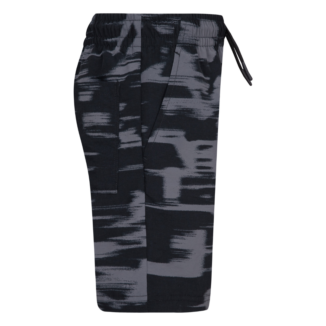 Jordan Boys MJ Flight MVP AOP Black Shorts (Little Kids)