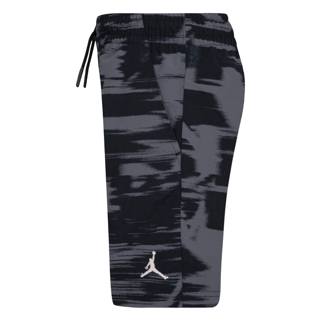 Jordan Boys MJ Flight MVP AOP Black Shorts (Little Kids)