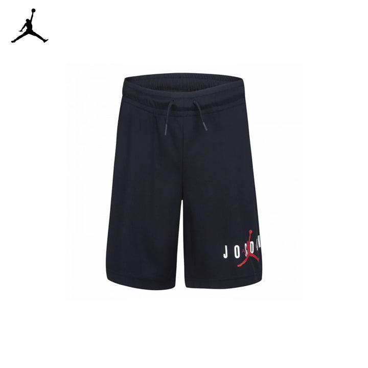 Jordan Boys Essentials Graphic Mesh Black Shorts (Big Kids)