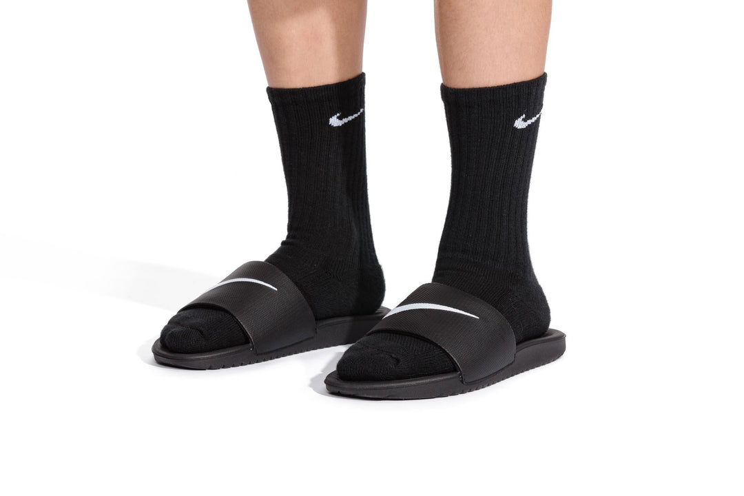 Nike Kawa Slides Black Sandals (Little Kids)