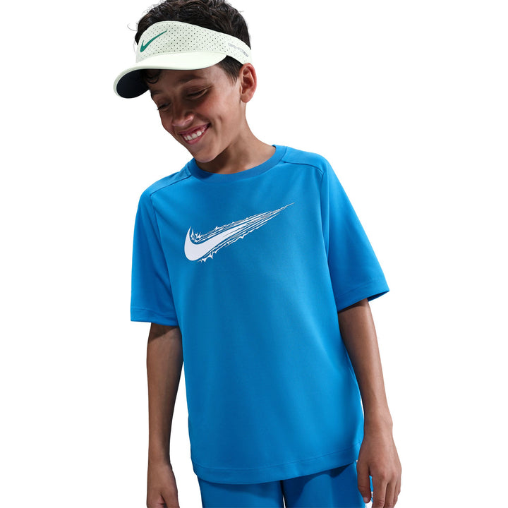Nike Boys Multi Dri-FIT T-Shirt Blue (Big Kids)