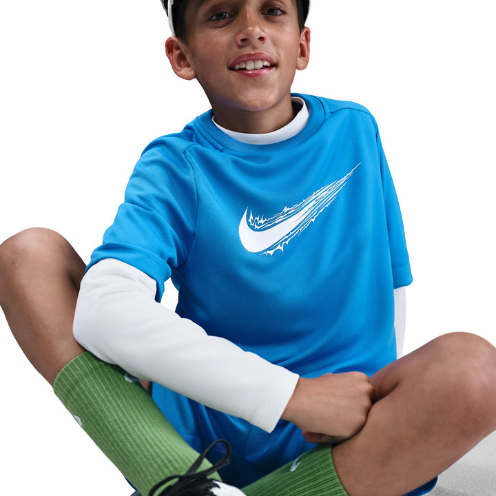 Nike Boys Multi Dri-FIT T-Shirt Blue (Big Kids)