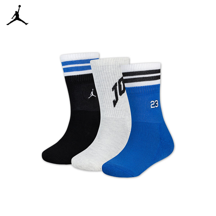 Jordan Boys 3-Pack MJ MVP Crew Socks (Big Kids)