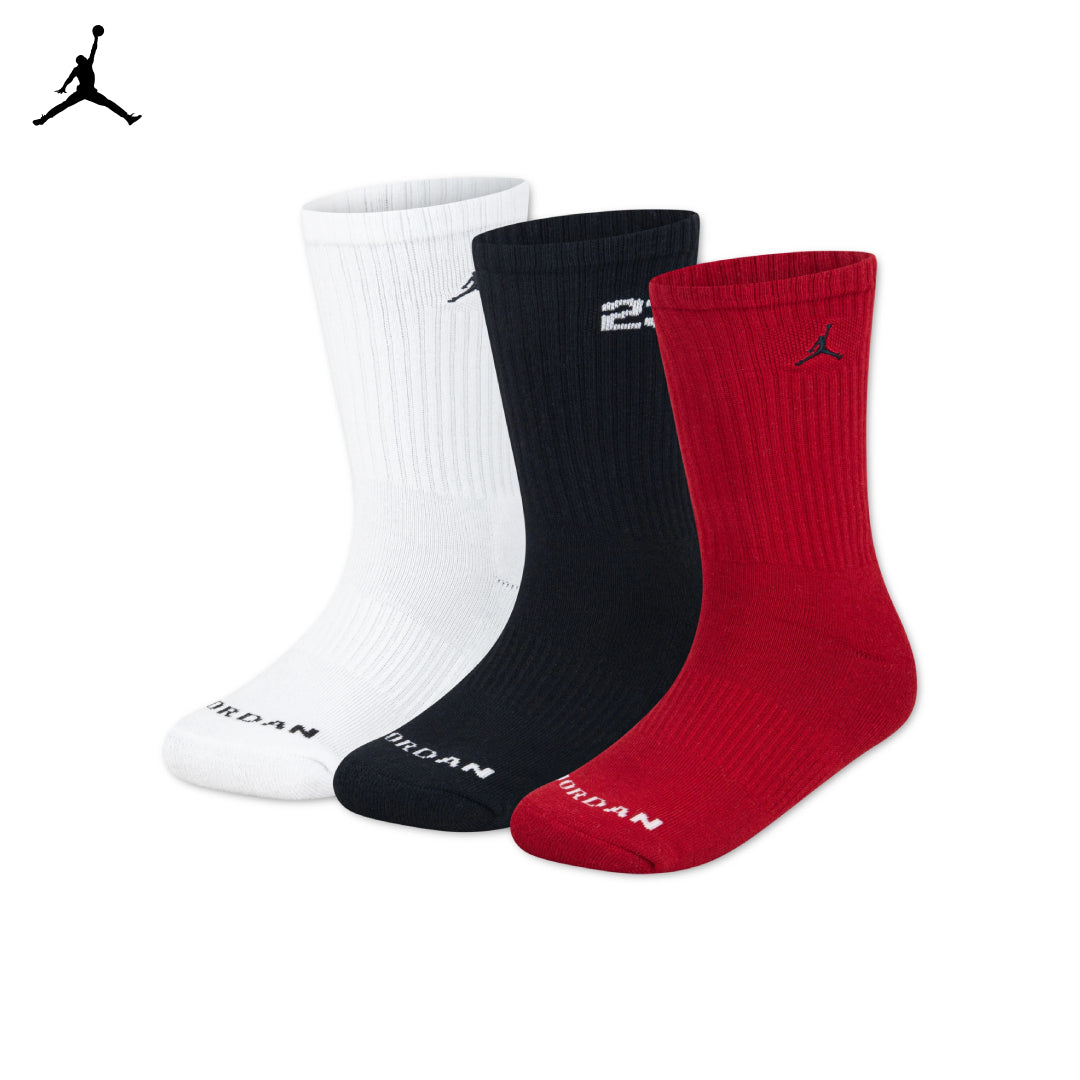 Jordan 3-Pack Baseline Crew Socks (Big Kids)