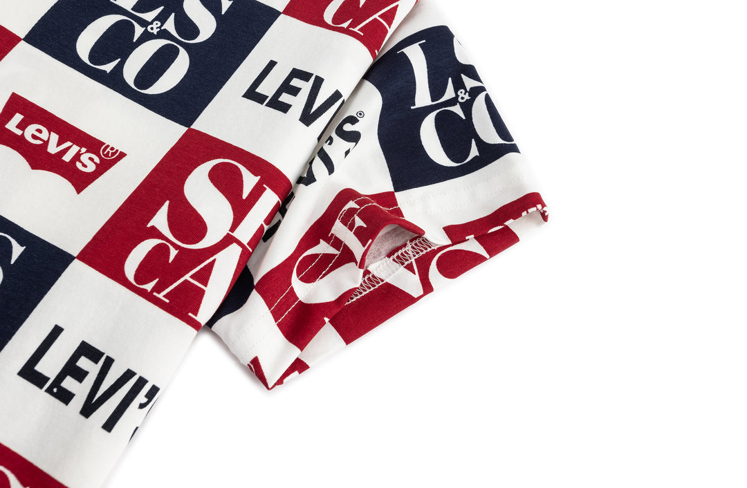 Levi's Boys Checkered Print Cotton Multi-Color T-Shirt (Little Kids)