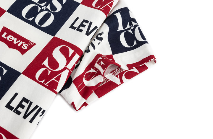 Levi's Boys Checkered Print Cotton Multi-Color T-Shirt (Little Kids)