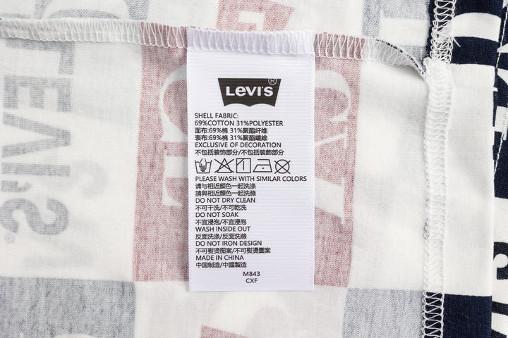 Levi's Boys Checkered Print Cotton Multi-Color T-Shirt (Toddler)