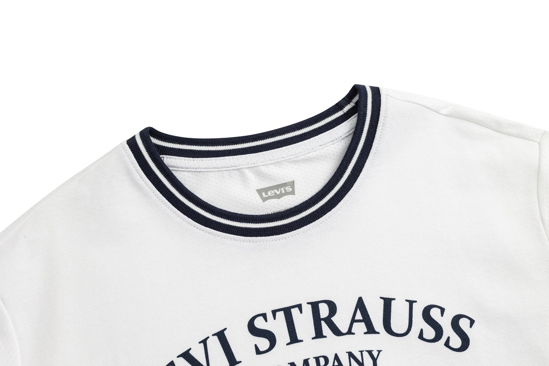 Levi's Boys Cotton Cool Feeling Spandex White T-Shirt (Toddler)