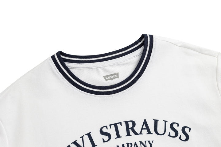 Levi's Boys Cotton Cool Feeling Spandex White T-Shirt (Toddler)