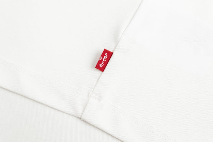 Levi's Girls Sugar Swizzle Cotton White T-Shirt (Little Kids)