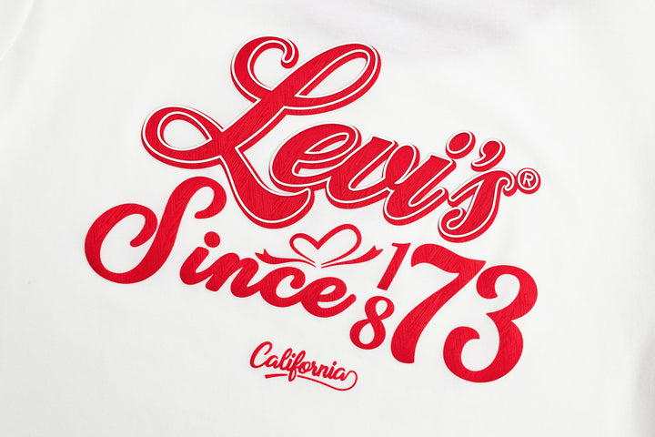 Levi's Girls Sugar Swizzle Cotton White T-Shirt (Little Kids)