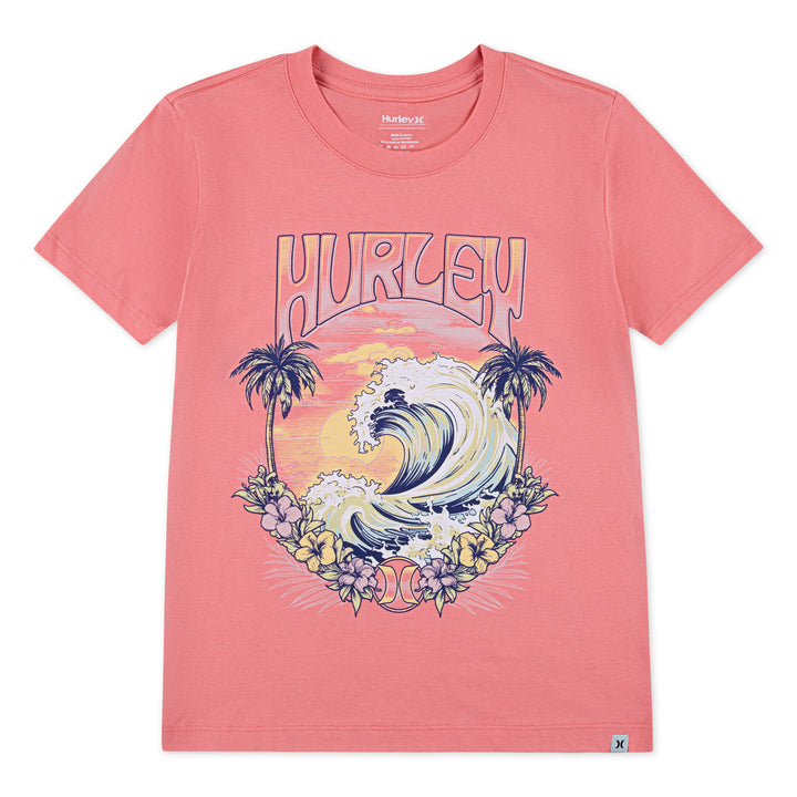 Hurley Girls Sunset Tide T-Shirt (Big Kids)