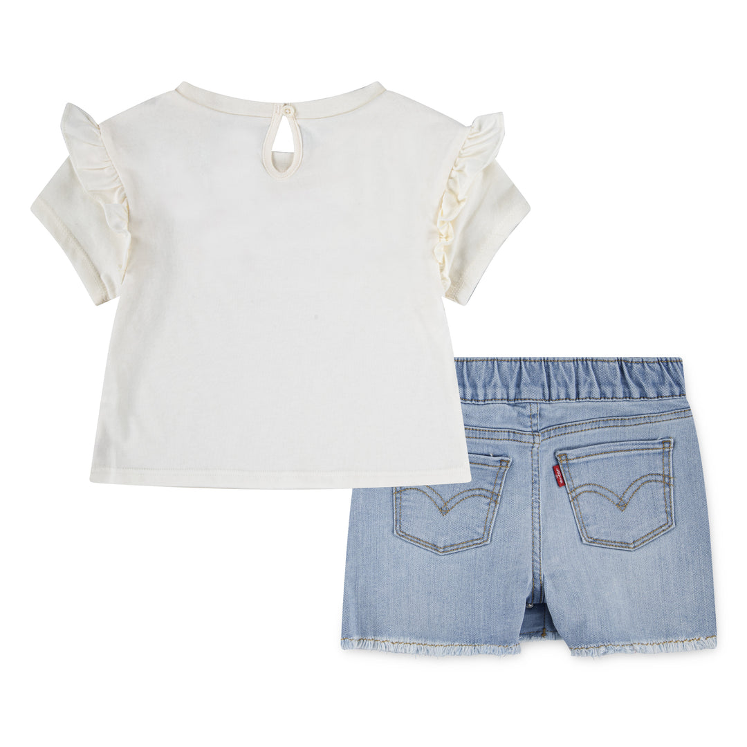 Levi's Girls 2-Piece T-Shirt & Denim Skort Set (Toddler)