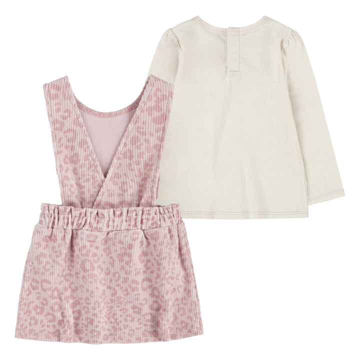 Levi's Girls 2-Piece Scrunchie Long Sleeve T-Shirt & Overall Skirts Set (Infant)
