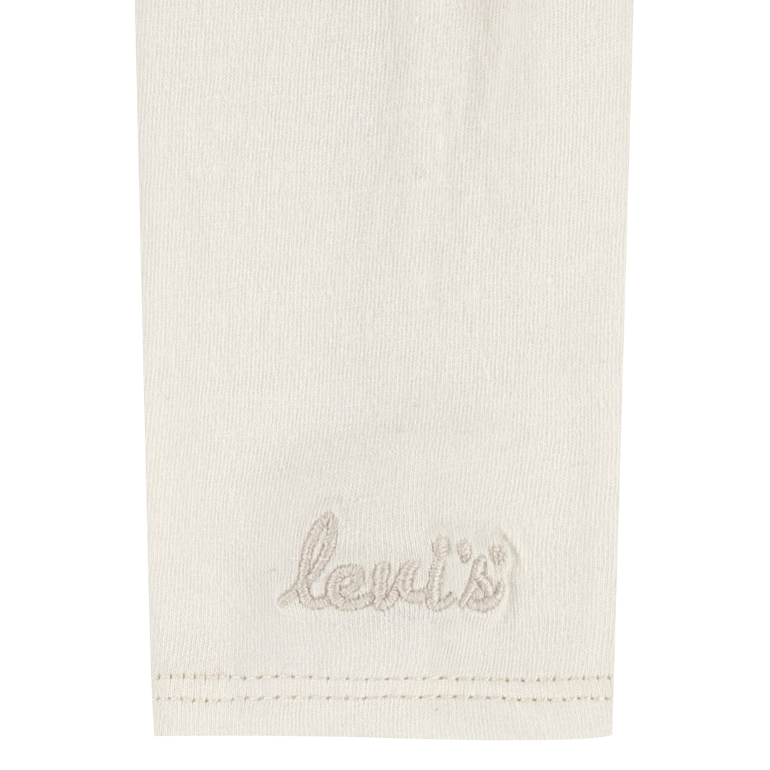 Levi's Girls 2-Piece Scrunchie Long Sleeve T-Shirt & Overall Skirts Set (Infant)