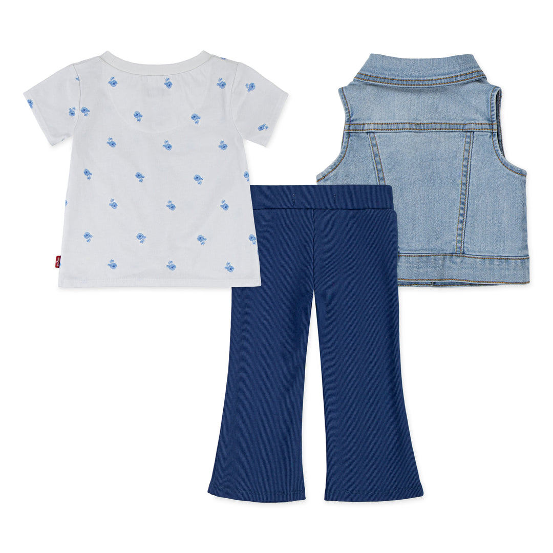 Levi's Girls 3-Piece T-Shirt, Vest & Leggings Set (Infant)