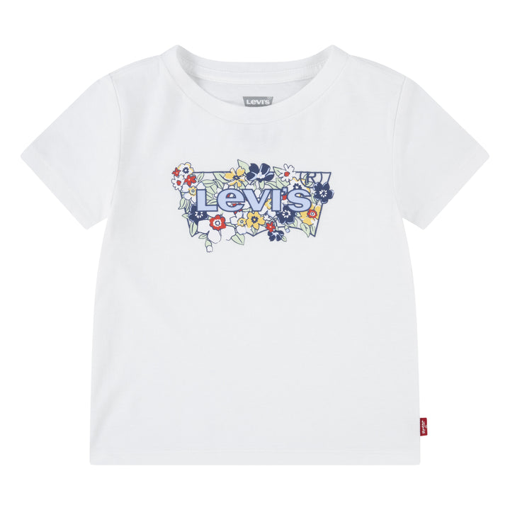 Levi's Girls Short Sleeve Batwing Fill Bright White (Toddler)