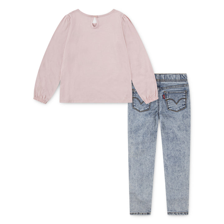 Levi's Girls 2-Piece Long Sleeve T-Shirt & Jeans Set (Little Kids)