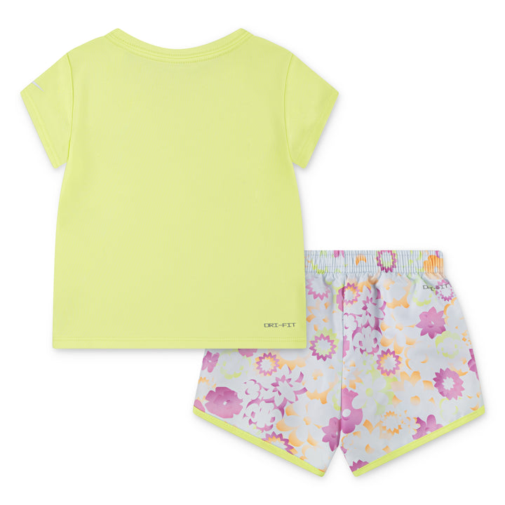 Nike Girls 2-Piece Flow-Ral AOP Sprinter T-Shirt & Shorts Set (Toddler)