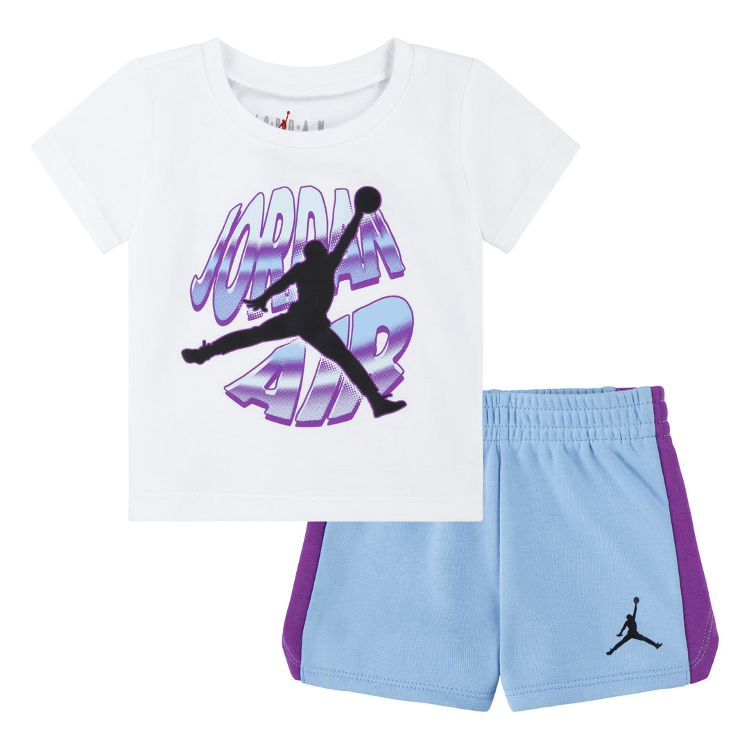 Jordan Girls 2-Piece Jordan Air Stacked T-Shirt and Shorts Set