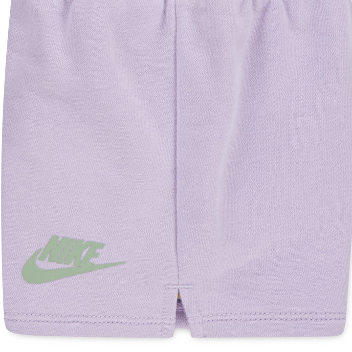 Nike Girls Wild Flower Jersey & French Terrry Shorts Set (Infant)