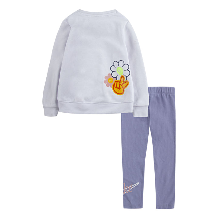 Nike Girls Flower Child Pant Set Purple Dawn (Toddler)