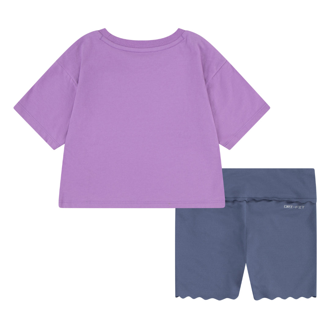 Nike Girls 2-Piece Swoosh Motion T-Shirt & Bike Shorts Set (Toddler)