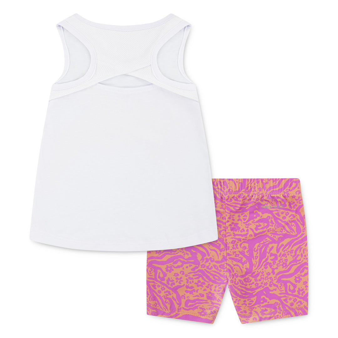 Nike Girls 2-Piece Wild Flower AOP T-Shirt & Bike Shorts Set (Toddler)