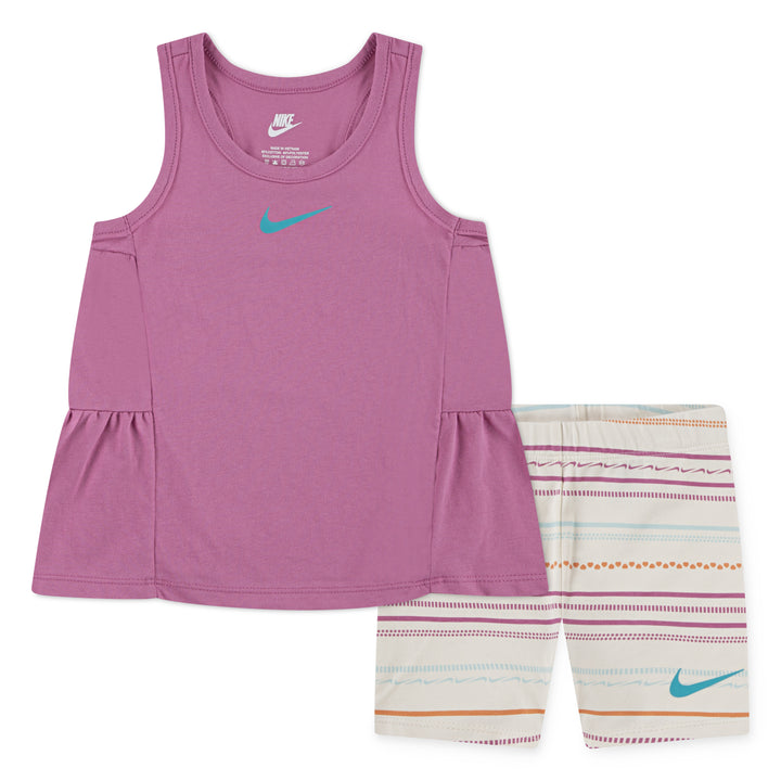 Nike Girls Sunny Swoosh Bike Short Coconut Milk (Toddler)