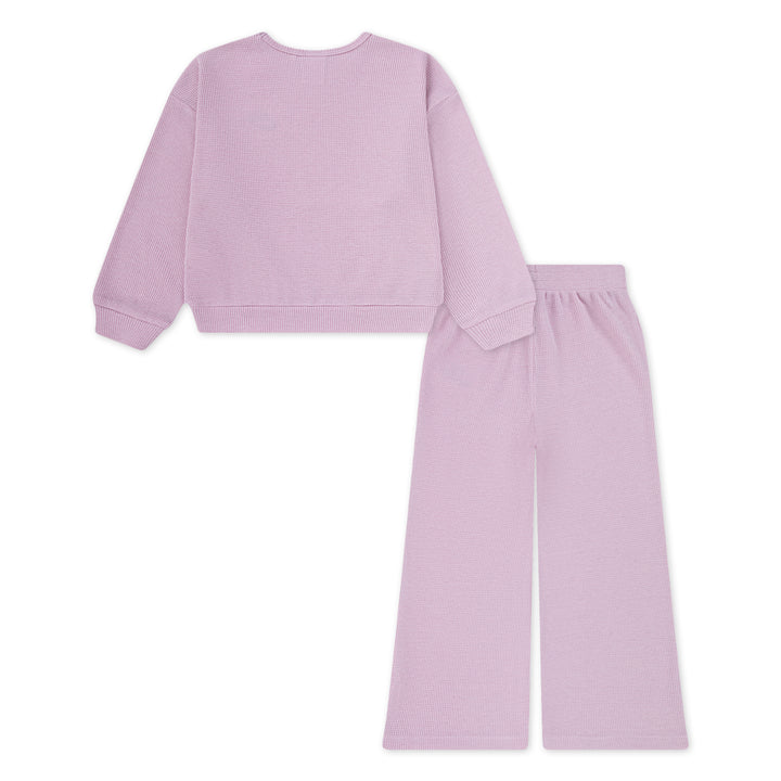 Nike Girls 2-Piece Lurex Waffle Long Sleeve Jumper & Pants Set (Toddler)